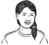 a woman talking to a teenage girl