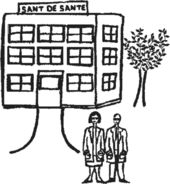 illustration of the below: different levels of community medical care