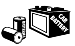 Different types of batteries.