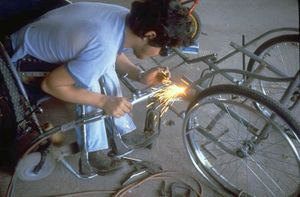 disabled worker welding