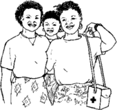 illustration of the below: different levels of community medical care