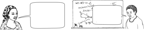 a woman and a teacher speaking