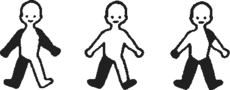 person with 2 arms and a leg affected, person with a leg and a foot affected, person with 2 legs, a shoulder, and hand affected