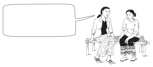 a woman talking to a teacher