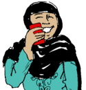 Woman talking on a cell phone and smiling