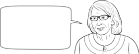  a woman speaking